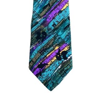 J. Garcia Rare Dead Stock Silk Necktie Bold Abstract Vintage Grateful Dead Core